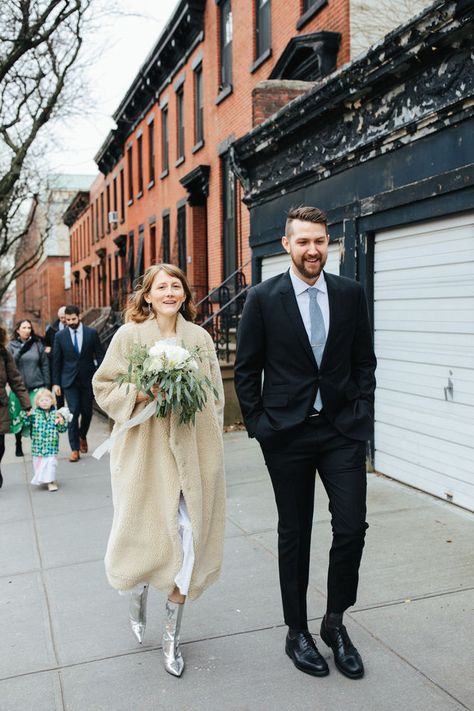 Courthouse Wedding Dress, Indie Wedding, City Hall Wedding, Nyc Photography, Courthouse Wedding, Civil Wedding, Mothers Dresses, Minimal Chic, Nyc Wedding