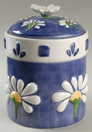 Majesticware Spring Daisy cookie jar Jar Ceramic Ideas, Pottery Cookie Jar Ideas, Ceramic Cookie Jar Ideas, Pottery Cookie Jar, Ceramic Jar Ideas, Clay Cookie Jar, Clay Jar Ideas, Cookie Jar Ideas, Pottery Containers