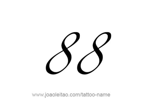 Tattoo Design Number Eighty Eight 87 Tattoo Number, 86 Tattoo, 8 Tattoo Number Ideas, 88 Tattoo, Number Tattoos, Henna Tattoo Hand, Name Tattoos, Henna Tattoo, Hand Tattoos