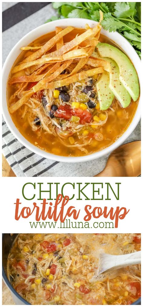 Crock Pot Chicken Tortilla Soup Recipes, Chicken Tortilla Soup With Taco Seasoning, Chicken Tortilla Soup Without Tomatoes, Easy Crock Pot Tortilla Soup, Easy Slow Cooker Chicken Tortilla Soup, Corn Tortilla Soup Recipes, Easy Chicken Tortilla Soup Recipe Crockpot, Chicken Tortilla Soup Crock Pot Rotisserie, Crockpot Chicken Tortilla Soup With Rotisserie Chicken