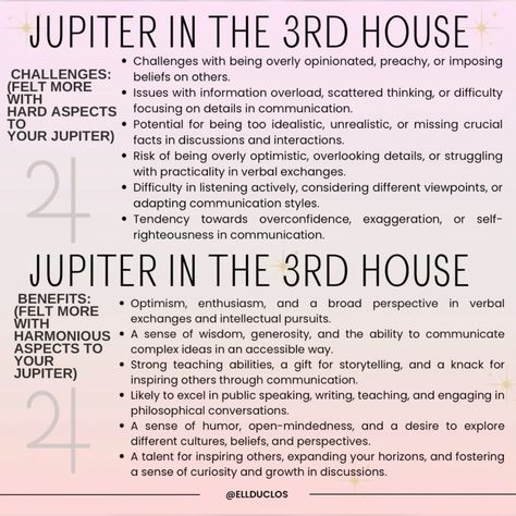 Gemini Jupiter in the 3rd house 3rd House In Astrology, Mars In 7th House, Mars In 12th House, Jupiter In 12th House, Mars In 3rd House, Jupiter In 3rd House, Jupiter 3rd House, Jupiter Facts, I've Changed