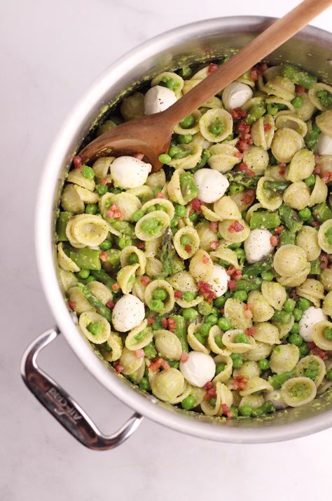 Garlic Scape Pesto Pasta Salad - Cooking is Messy Pesto Dishes, Scape Pesto, Garlic Scape Pesto, Pasta With Garlic, Tomato Pasta Recipe, Pesto Salad, Pesto Tortellini, Cherry Tomato Pasta, Garlic Scapes