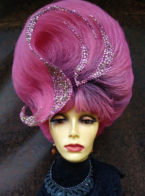 Drag Wigs, Dramatic Hair, Fantasy Hair, Rainbow Quartz, Hair Reference, Crazy Hair, Glam Rock, Spice Girls, Wig Styles