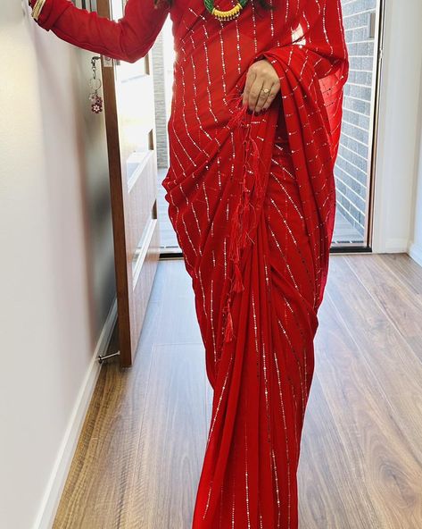 ******Teej special****** Beautiful red saree for your upcoming events . #traditionalwear #nepali #NepaliTraditions #❤️❤️❤️ #premiumquality #🔥🔥🔥 Please dm for price 😊 Red Saree, Upcoming Events, Saree, Red, Quick Saves