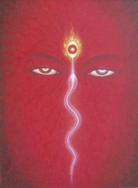 Kali energy Third Eye Art, Tantra Art, Two Eyes, Arte Peculiar, Chakra Art, Esoteric Art, Spiritual Artwork, Vedic Art, Sacred Feminine