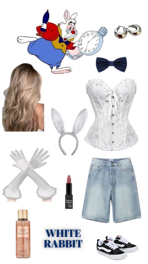 halloween costume 2 People Halloween Costumes, Rabbit Halloween Costume, White Rabbit Costume, White Rabbit Costumes, Rabbit Halloween, Rabbit Costume, Pretty Halloween Costumes, Pretty Halloween, White Rabbit