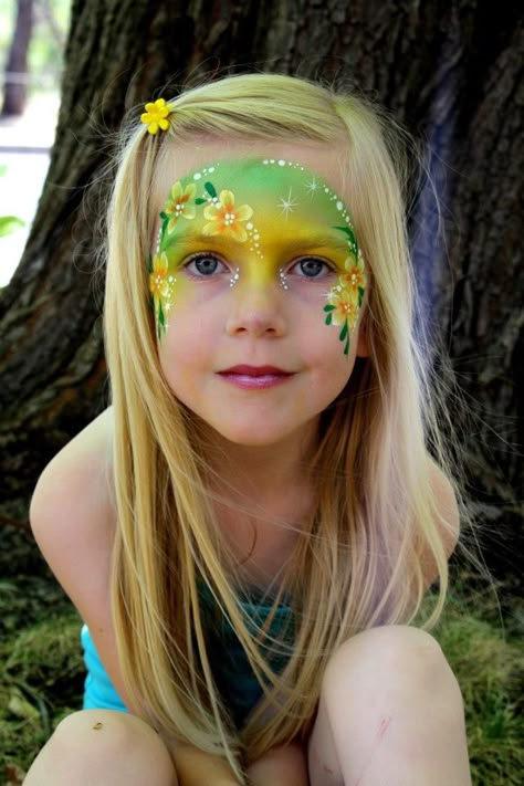 Facefx Adelaide Easter Face Paint, Green Face Paint, Face Painting Flowers, Fairy Face Paint, Festival Face Paint, Adult Face Painting, Girl Face Painting, Face Painting Tutorials, Face P