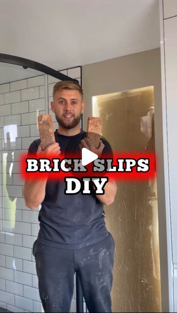 James Coupland on Instagram: "Brick slippin’👇 

I’m a big fan of brick slips to add in that subtle detail to a room and plus they’re relatively easy to install yourself as a DIY product 🧱 

I’ve used them across my properties in kitchens, bathrooms and fireplaces to add in touch of ‘industrial’ to my modern interiors. 

There’s a few places you can get them and I’ve used different suppliers in the past - so a quick search and you’ll be able to find which you like as there’s lots of colours and ranges to choose from.

Have a great weekend ☀️ 

James x" Brick Slip Bathroom, Brick Slip Fireplace, Brick Slips Fireplace, Range Cooker In Chimney Breast, Brick Slips Bathroom, Brick Slip Splashback, Brick Slips, Exposed Brick Chimney Breast, Chimney Breast Ideas