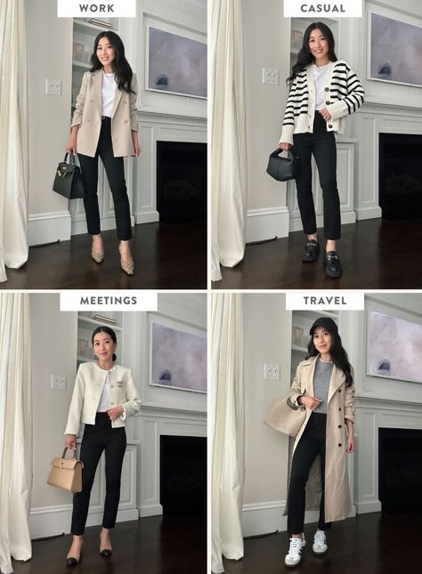 Outfits by occasion - Extra Petite Outfits With Black Pants, Petite Capsule Wardrobe, Outfits For Petite, Fashion Style Tips, Black Slim Pants, Black Pants Outfit, Spring Work, Ann Taylor Petite, Extra Petite