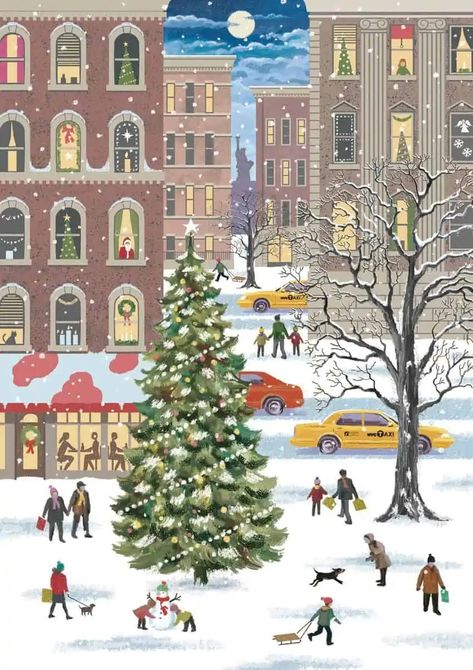 100+ Amazing Christmas Wallpaper for iPhone you must see now! 117 Christmas Market Illustration, Christmas Wallpaper For Iphone, Xmas Wallpaper, Winter Illustration, Christmas Phone Wallpaper, Cute Christmas Wallpaper, Christmas Painting, Wallpaper For Iphone, Christmas Feeling