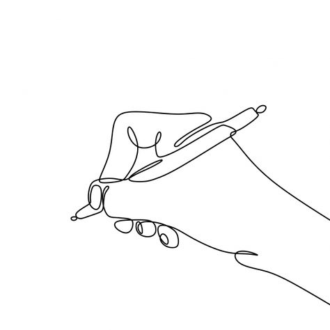 Hand Holding Pen Drawing, Writing Hand Drawing, Person Writing Drawing, Background Design Drawing, Drawing Of Person, Writer Drawing, Writing Symbols, Pen Line Drawing, Hands Writing