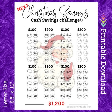 Christmas Money Challenge, Presents From Santa, Christmas Savings Plan, Printable Budget Sheets, Savings Budget, Money For Christmas, Cash Savings, Xmas Gifts For Kids, Kids Presents