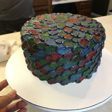 Game of Thrones dragon’s egg cake Buttercream Dragon Scale Cake, Publix Cake, Publix Cakes, Movie Recipes, Dragon Birthday Cakes, Fire Party, Game Of Thrones Cake, Dragon Cakes, Game Of Thrones Party