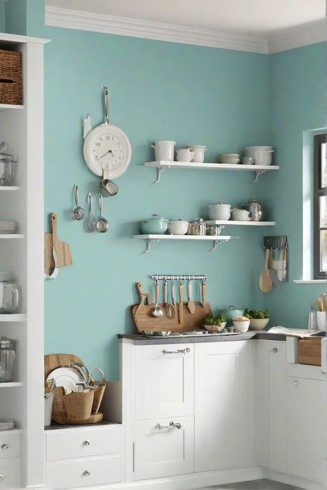 kitchen paint ideas,interior wall paint,home interior decoration,interior design services Light Turquoise Kitchen Walls, Aqua Kitchen Walls, Kitchen Wall Colour Ideas Paint, Dark Brown Exterior House, Brown Exterior House, Teal Kitchen Walls, Kitchen Wall Paint, Exterior House Paint Colors, Aqua Wall