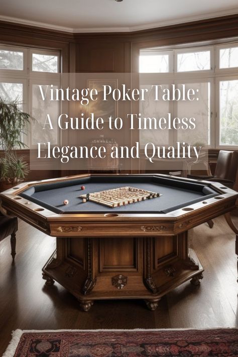 Choose a vintage poker table for its unique character and historical appeal. Consider factors like condition, materials, and craftsmanship. Vintage tables offer high-quality wood construction and stylish designs. Enhance your gaming experience with a timeless vintage poker table. Practical Housewarming Gifts, Poker Tables, Vintage Tables, Elegant Centerpieces, New Neighbors, New Homeowner, Entertainment Space, Square Tables, Poker Table