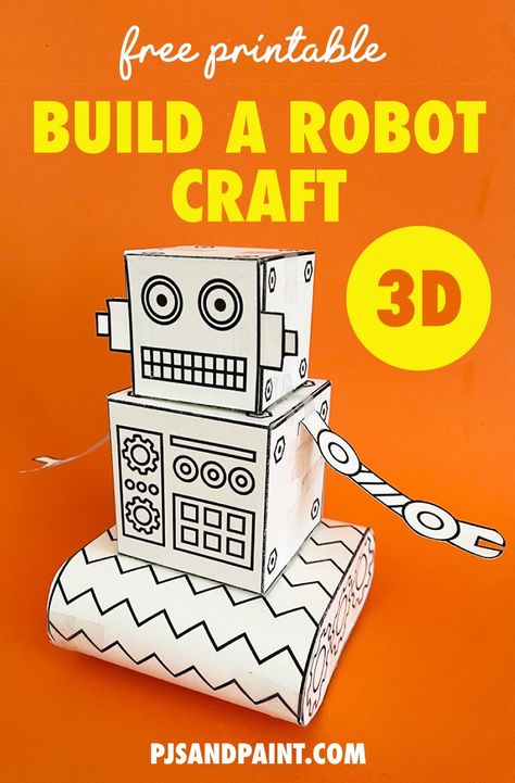 free printable build a robot craft Build A Robot Craft, Robot Printable, Robot Papercraft, Free Bridal Shower Printables, Paper Robot, Build Your Own Robot, Build A Robot, Robot Craft, Free Thanksgiving Printables