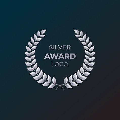 Silver award logo | Premium Vector #Freepik #vector #luxury Award Logo Design, Award Logo, Gold Ticket, Slideshow Design, Futuristic Typography, Corporate Logo Design, Cartoon Font, Fox Pictures, Event Logo