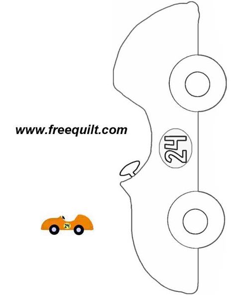 Race Car Outline - Car #24 Stencil for Applique, Crafts Car Cutout Template, F1 Car Outline, Race Car Cutouts, Race Car Template, Race Car Outline, Car Stencil, Race Car Applique Patterns, Race Car Clipart, Applique Crafts