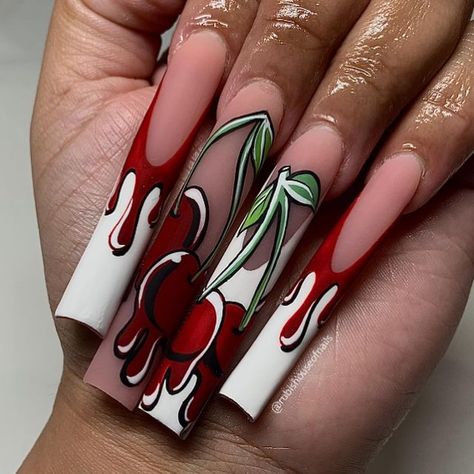 Dramatic Valentines Nails, Boujee Acrylic Nails, Casino Theme Nails, Gangster Nails Designs, Psychadelic Nails, Gangster Nails, Long Nail Art Ideas, Ratchet Nails, Bad And Boujee Nails