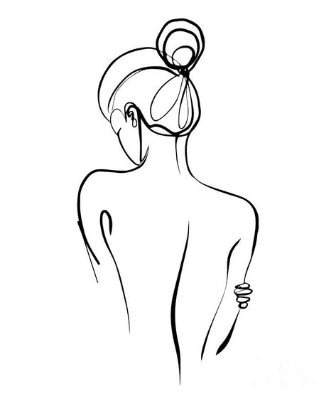 Sillouttes Images Women Drawing, Siluette Woman Drawing, Womens Silhouette Drawing, Woman Silhouette Drawing, Silhouette Line Art, Hand Lettering Alphabet Fonts, Body Outline, Woman Line Art, Silhouette Drawing