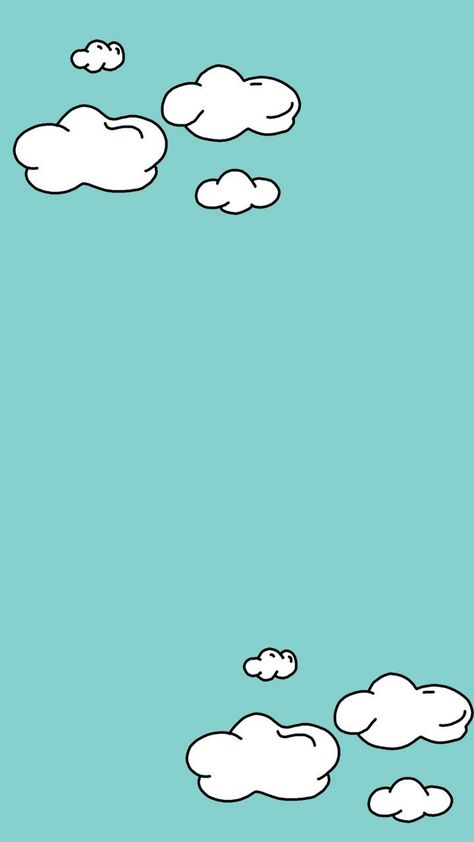 Turquoise Phone Wallpaper, Clouds Wallpaper Cartoon, Cute Phone Backgrounds Iphone Wallpaper Pattern, Turquoise Wallpaper Backgrounds, Turquoise Wallpaper Iphone Backgrounds, Turquoise Wallpaper Aesthetic, Turquoise Wallpaper Iphone, Cute Cloud Wallpaper, Green And Blue Wallpaper