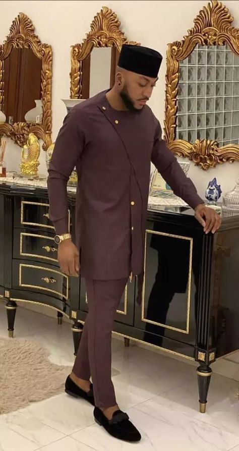 2023 Latest Men Senator Styles for Weddings - 9JAINFORMED Brown African Wear For Men, Men Senator Styles, Men Senator, African Suits, Groomsmen Outfit, Latest African Wear For Men, Mens Traditional Wear, African Men Clothing, Senator Wears