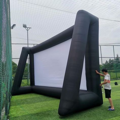 28ft Mega Inflatable Movie Screen Outdoor - Seamless Front and Rear Portable Blow Up Theater Projection Screen for Churches, Grand Parties, Backyard Pool Fun (28ft with Blower) Movie Screen Outdoor, Outdoor Movie Projector Screen, Blow Up Movie, Backyard Movie Screen, Inflatable Movie Screen, Outdoor Movie Screen, Drive In Movie Theater, Rear Projection, Screen Outdoor