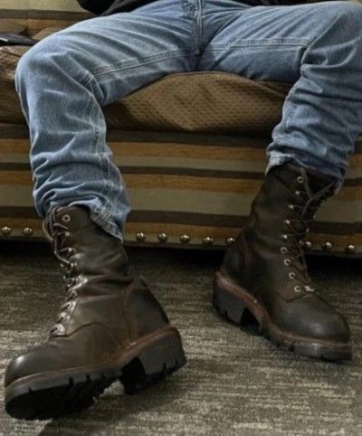 Boots Aesthetic, Logger Boots, Pro Wrestling, Boots Outfit, Boots Men, Vikings, Combat Boots, A Man, Cool Outfits