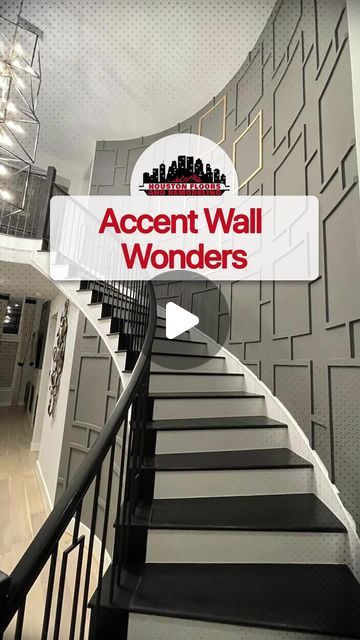 Houston Floors And Remodeling on Instagram: "Your staircase should make a statement—let's create an accent wall that shouts 'style'! 💫

🛠️ At Houston Floors and Remodeling, we're experts in turning ordinary walls into extraordinary experiences. It's time to elevate your walls with a touch of elegance and personality.

💎 Elevate your space with our dynamic, stylish walls that reflect your personal flair. 

📞 Call us at (713) 594-4493 for a free consultation, or visit our website at ⟢ houstonfloorsandremodeling.com to start your journey. 

#StaircaseRevamp #InteriorGoals #StatementWall #HoustonHomes #DesignInspiration #HomeDecor #CustomInteriors #FoyerDesign #VibrantHomes #HoustonFloors #HoustonTX" Accent Wall For Staircase, Accent Wall Designs Staircase, Diy Staircase Wall Makeover, Shiplap Wall Stairwell, Luxury Staircase Wall Design, Family Photos On Staircase Wall, Stairs Wall Paint, Stairs Wall Design Modern Luxury, Wall Stairs Ideas