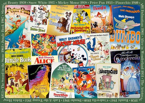 Ravensburger Disney Vintage Movie Posters (1000 piece) Snow White 1937, Hood Books, Disney Poster, Vintage Films, Action Figures Anime, Sleeping Beauty 1959, Vintage Movie Posters, Filmy Vintage, Film Vintage