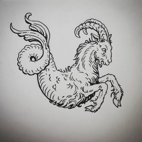 C Tattoos, Capricorn Art, Capricorn Tattoo, Sketching Ideas, Tattoo Style Drawings, Tattoo Art Drawings, Tattoo Flash Art, Print Inspiration, Drawing Stuff