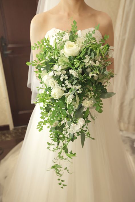 Green Cascade Bouquet, Vine Bouquet, Cascading Bouquet White, Jasmine Bouquet, Trailing Bouquet, Teardrop Bouquet, Greenery Wedding Bouquet, Bridal Coat, Green Wedding Bouquet