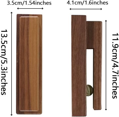 Amazon.com - Wood Towel Hooks -Set of 2 Self Adhesive Vintage Towel Holder Wooden Wall Mounted Towel Racks for Bathroom and Kitchen Home Decor- Quick Drying, Reduce Bacterial Growth, Firmly Holds Towel(Walnut) - Wood Towel Hooks, Wood Towel Holder, Wooden Bathroom Accessories, Towel Racks For Bathroom, Woodworking Items That Sell, Wood Deco, Wood Hooks, Wall Mounted Towel Rack, Furniture Details Design