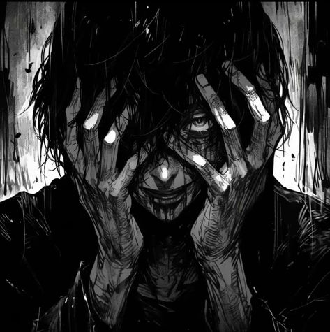 Arte Peculiar, 얼굴 드로잉, White Drawing, Japon Illustration, 다크 판타지, Dark Anime Guys, Dark Art Illustrations, Anime Shadow, Anime Monochrome