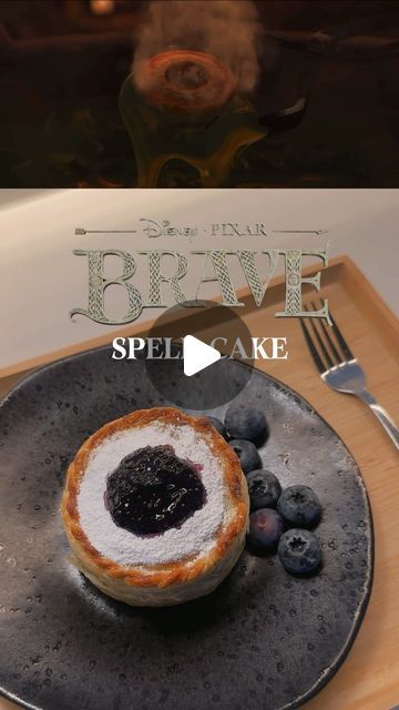 Brave Spell Cake, Baking Animation, Just Add Magic Recipes, Brave Cake, Brave Cakes, Just Add Magic, Blueberry Tart, Merida Brave, Magic Recipe