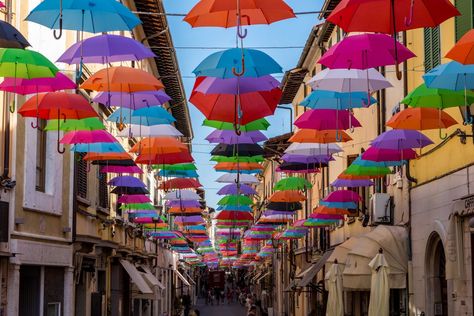 Hanging Umbrellas for Umbrella Wall in Pop Up Shop Umbrella Hanging Decor, Decorating With Umbrellas, Hanging Umbrellas From Ceiling, Hanging Umbrellas Outdoor, Hanging Umbrellas, Umbrella Decor, Womens Ministry Events, Umbrella Street, Airbnb Decor