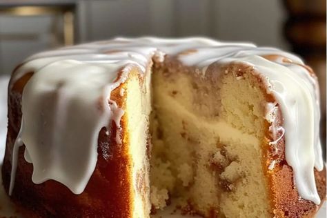 Honey Bun Pound Cake Honeybun Pound Cake Recipe, Hunny Bun Pound Cake, Different Pound Cakes, Honey Bun Pound Cake Recipe, Honeybun Pound Cake From Scratch, Biscoff Pound Cake Recipe, Slap Your Mama Pound Cake, Cinnamon Roll Pound Cake Recipes, Strawberry Honey Bun Cake Recipe