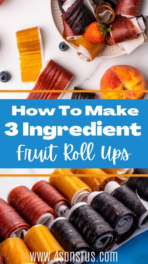 How To Make Homemade Fruit Snacks, Healthy Fruit Roll Ups Homemade, Fruit Roll Up Recipe With Frozen Fruit, Organic Fruit Roll Ups, Applesauce Fruit Roll Ups, Mango Fruit Roll Up Recipe, Cherry Fruit Roll Up Recipe, Blueberry Fruit Roll Up Recipe, Natural Fruit Roll Ups