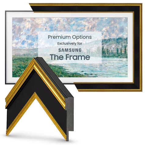 Premiere Frames | Frame My TV Gold Frame Tv, Deco Tv, Tv Frames, Smart Room, Samsung The Frame Tv, Tv Built In, Samsung The Frame, Tv Installation, The Frame Tv