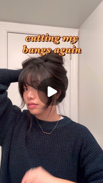 Short Bangs Oval Face, Curtain Bangs Too Short, Oval Butterfly Haircut, Long Faces With Bangs, Asian Wispy Bangs Medium Hair, Lob With Bangs Oval Face, Eggdressesup Bangs, Wolfcut On Oval Face, Wearing A Hat With Bangs