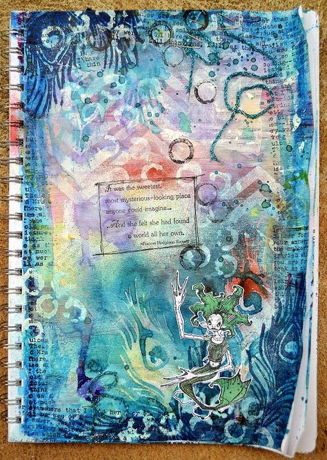 Gcse Art Title Page Texture, Under The Sea Mixed Media Art, Mixed Media Ocean Art, Ocean Gcse Art Page, Land And Sea Art, Land Sea And Sky Gcse Art Mind Map, Gcse Art Under The Sea, Gcse Art Land Sea And Sky, Under The Sea Textiles