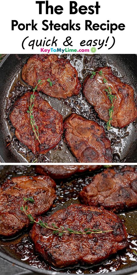 Boneless Pork Steak Recipes, Pork Steak Recipes Oven Baked Easy, Pork Steaks Recipes, Pork Steak Recipes Oven, Pork Steaks In The Oven, Baked Pork Steaks, Pork Steak Oven, Pork Loin Steak Recipes, Pork Steak Marinade