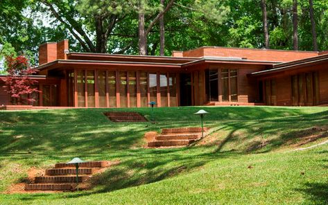 Rosenbaum House, Usonian Architecture, Usonian Style, Frank Lloyd Wright Usonian, Usonian House, Florence Alabama, Shed Landscaping, Johnson House, Americana Music