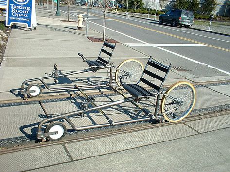 WebTodd: Tandem Rail Bike Road Bikes Men, Rail Car, Track Bike, Custom Bicycle, Baby Carriage, Cargo Bike, Pedal Cars, Extreme Sports, Bike Tour