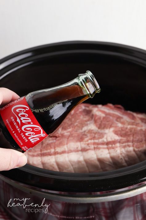 Slow Cooker Coca Cola Pulled Pork Recipe Pulled Pork Crock Pot Recipes Bbq, Bbq Pork Loin, Gluten Free Pumpkin Cake, Pork Roast Crock Pot Recipes, Pulled Pork Roast, Crockpot Pork Roast, Crock Pot Pulled Pork Recipe, Pot Roast Crock Pot Recipes, Slow Cooker Pork Tenderloin