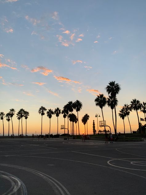 aesthetic photos sunset on the beach LA sunset Venice beach #sunsetbeach palm Los Angeles #lifestyle #moodboard life moments #goldenhour #aesthetic #inspiration #inspo #beachvibes beachday photography photo of the day basketball court Venice Beach Aesthetic, Los Angeles Venice Beach, Goldenhour Aesthetic, Beach Basketball, Lifestyle Moodboard, Venice Los Angeles, Venice Beach Los Angeles, Los Angeles Basketball, La Summer