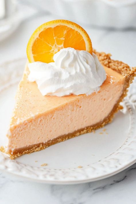 Flan, Pie, Key Lime No Bake, Creamsicle Pie, Summer Pie Recipes, No Bake Pie, Candied Orange Slices, Tastefully Simple Recipes, Creamy Pie