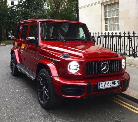 Candy Apple Red G Wagon Red G Wagon Mercedes, Mecerdes Benz G Wagon, Red G Wagon, Mercedes Jeep, Mercedes Benz Suv, Mercedes G63, Wagon Cars, Mercedes G Wagon, Benz G Class