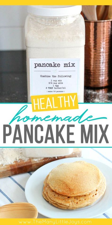 Diy Pancake Mix, Healthy Pancake Mix, Homemade Pancake Mix Recipe, Pancake Mix Recipe, Homemade Pancake Mix, Banana Pancakes Recipe, Homemade Pancakes, Pancakes Healthy, Pancake Mix