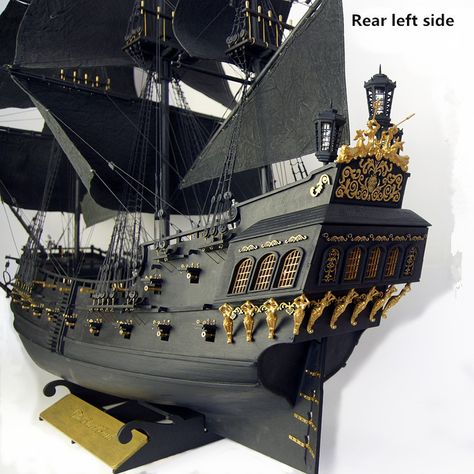 Black Pearl Ship, Steampunk Ship, Tall Ship Model, Pirate Ship Art, Pirate Ship Model, Model Sailing Ships, Model Warships, Pirate Boats, Scale Model Ships